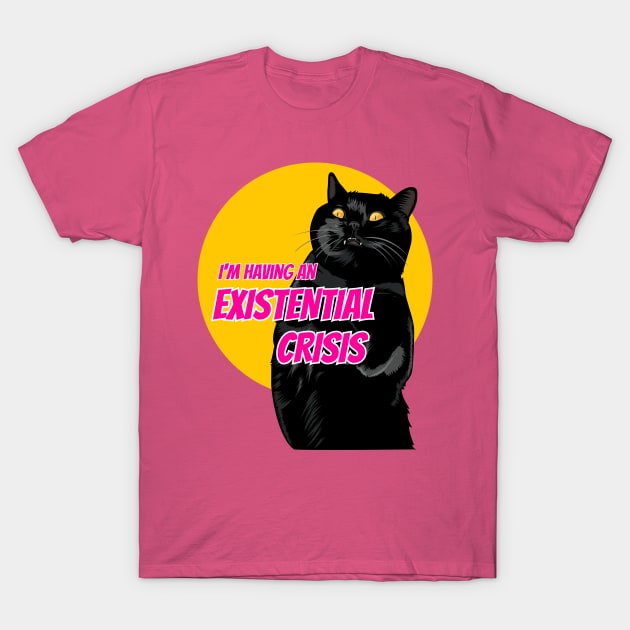 Existential Crisis - Limited Edition - Sorbet T-Shirt by Purrcival 